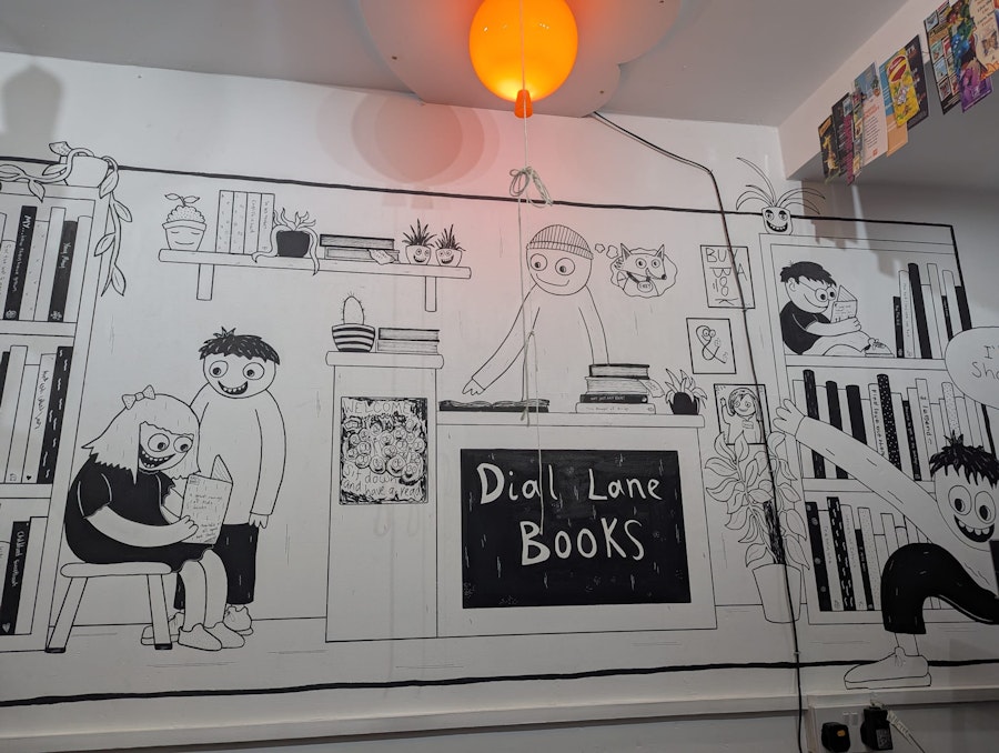 Dial Lane Bookshop artwork in kids area
